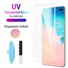 10D жидкое УФ-стекло для Samsung Galaxy Note10 Note10 PLUS разблокировка по отпечатку пальца закаленное стекло для Note 10 Pro защита экрана