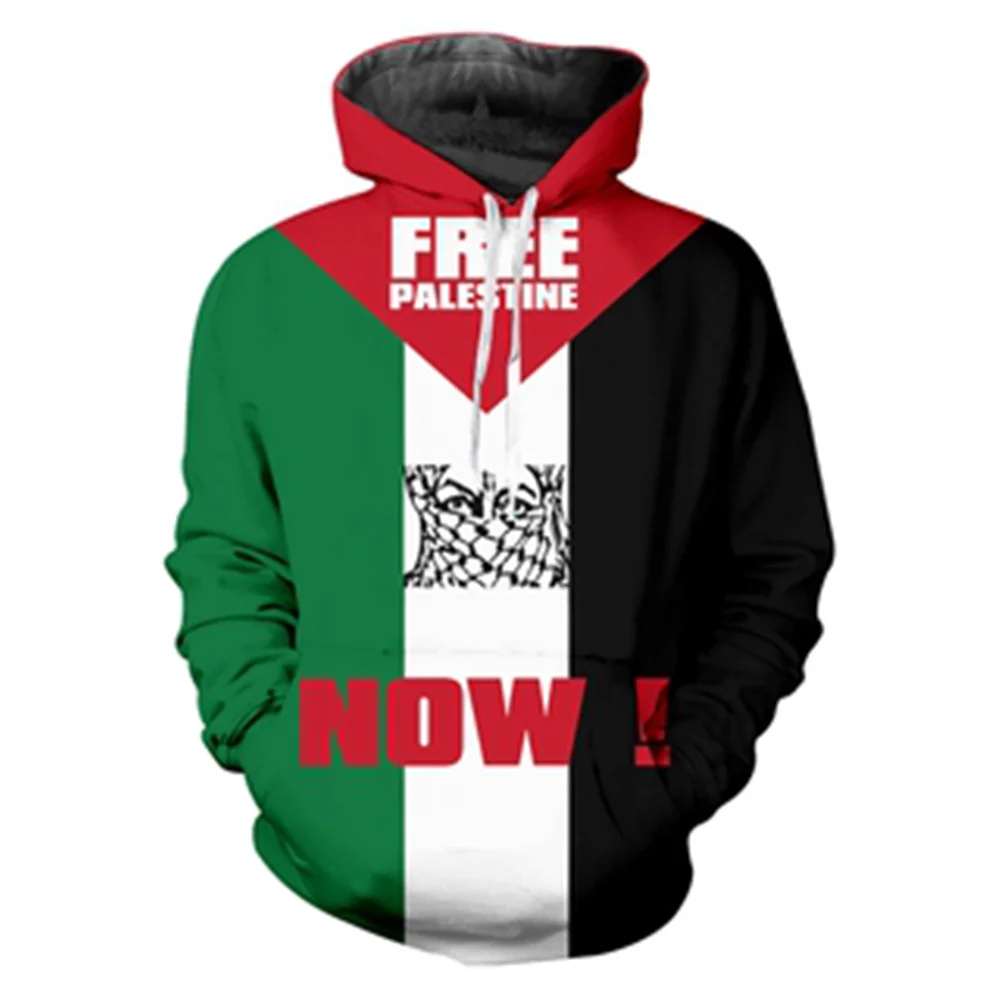 

Ujwi livre palestina grande slogan hoodie harajuku moletom homem esttico topo 3d plus size gtico oversized moletom S-6XL