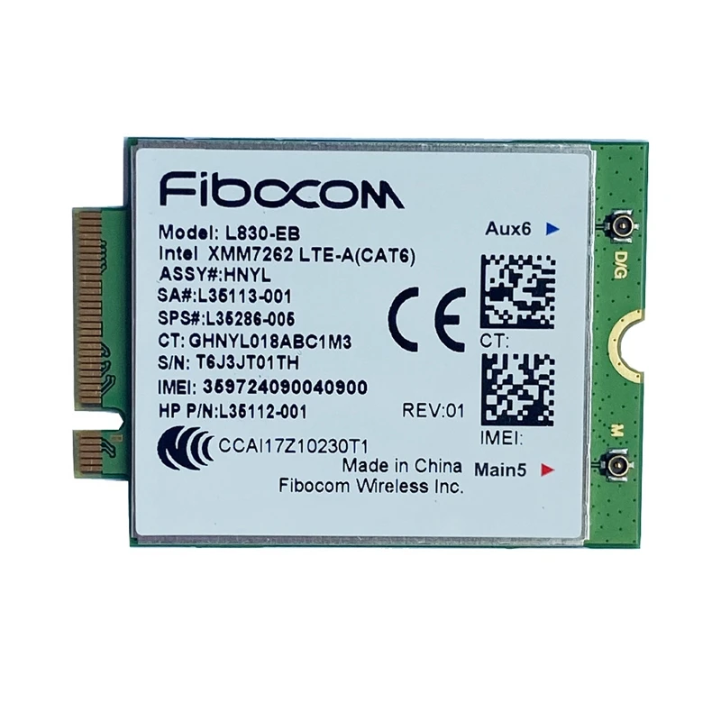 L830 EB 4LTE WWAN карты для HP L35286 005 XMM 7262 LTE Advanced Cat6 300 Мбит/с на 640 650 G5 840 846 850 G6 X360 830|Сетевые