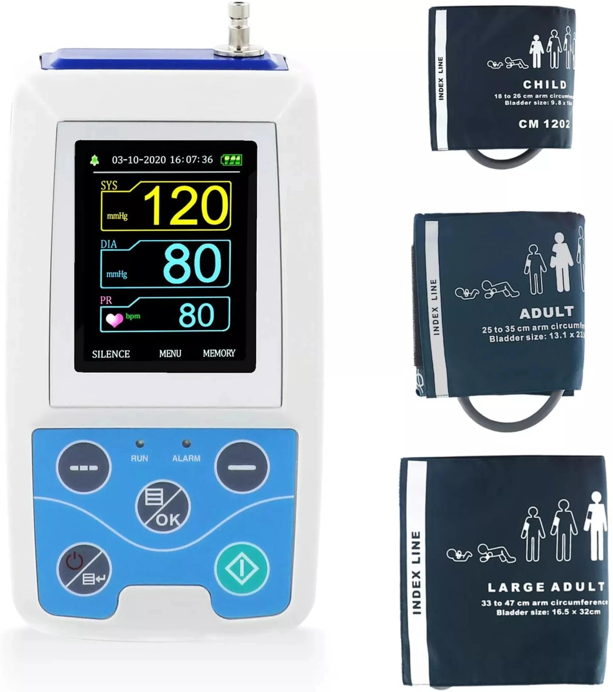 CONTEC ABPM50 3 манжеты 24 часа телефон ABPM Holter BP монитор с программным обеспечением CE |