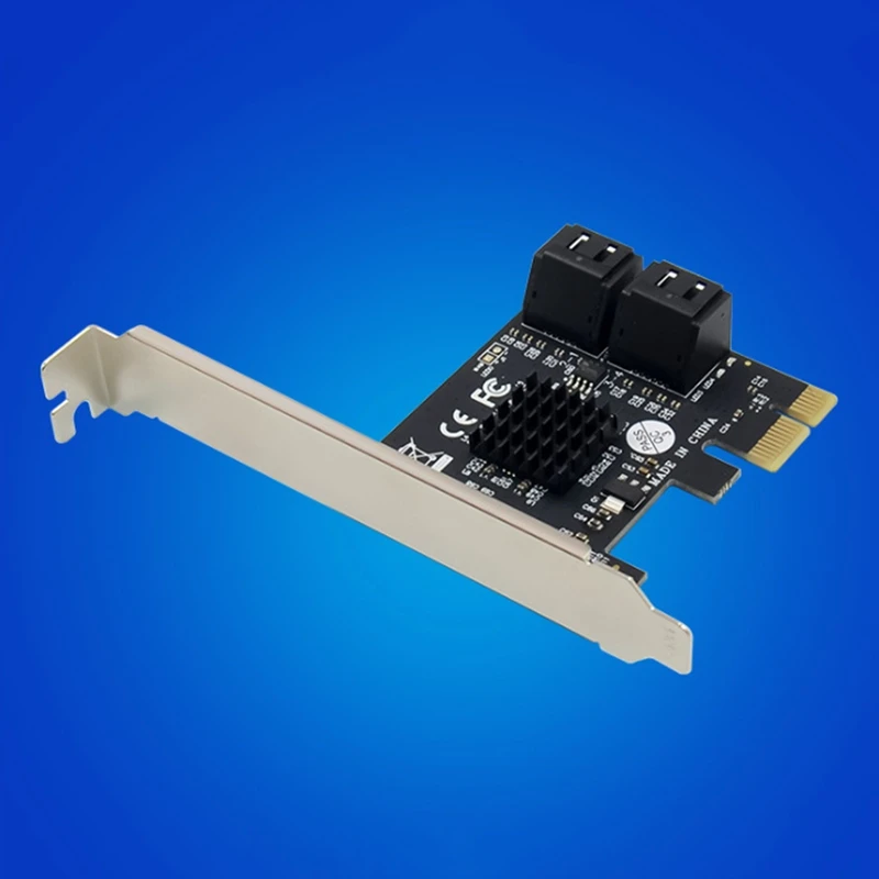 

4-Port SATA 3.0 Expansion Card PCI-E X1 88SE9215 Dual Layer SATA 6G Hard Drive Converter Card