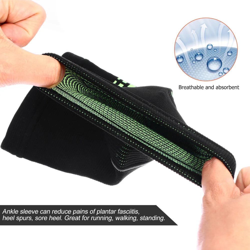 

1 Pair Green Sports Ankle Supports Sprained Ankle Brace for Playing Basketball