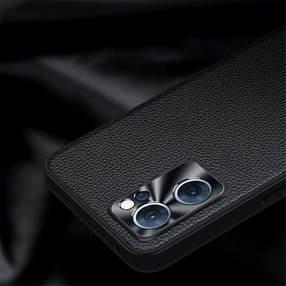 Чехол для телефона из натуральной кожи OPPO Reno 7/7SE/7 Pro 6/6 ультратонкая задняя крышка