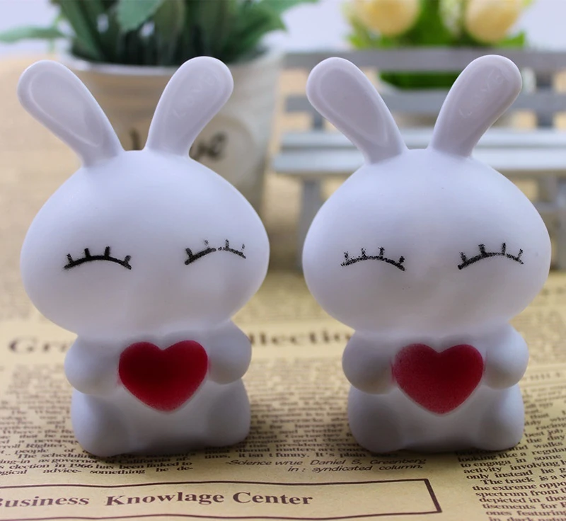 Cartoon Rabbit LED Night Light For Children Gift Color Changing Lamp Home Bedroom Wedding Party Decoration 1PC | Освещение