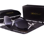 Солнцезащитные очки женские LMAOCLAN, металлические, поляризационные, винтажные