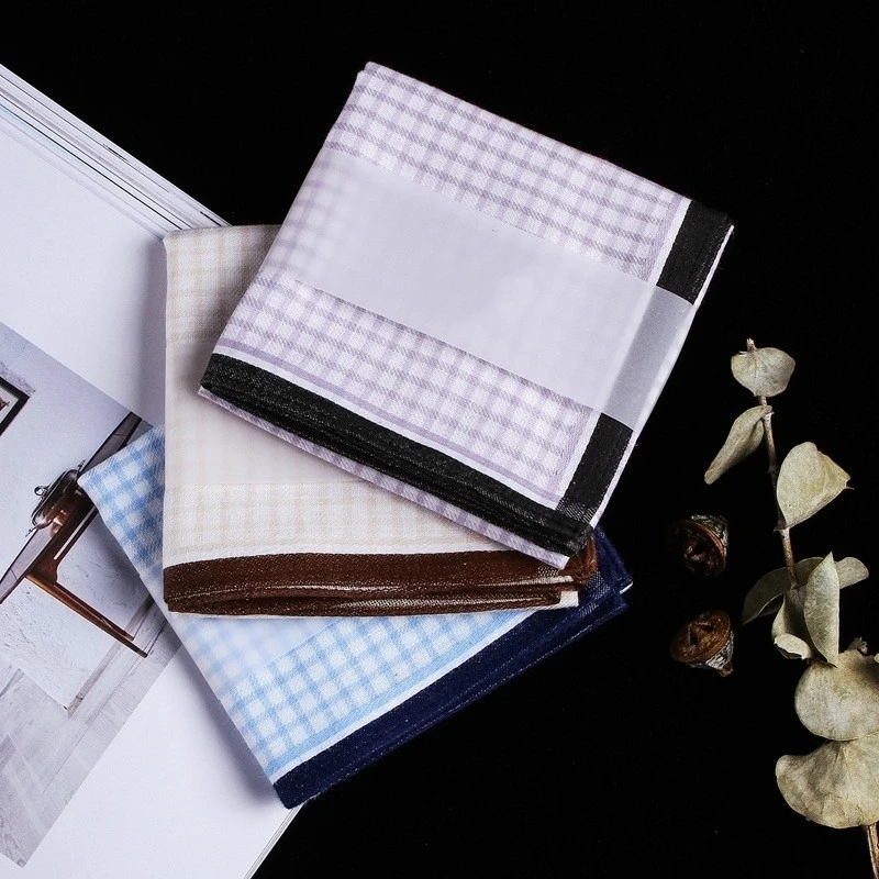 Квадратный высококачественный мужской хлопок % клетчатый мягкий удобный носовой