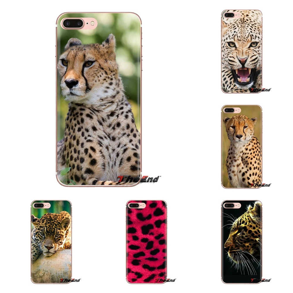 Прозрачный чехол TPU с рисунком гепарда, тигра и леопарда для Xiaomi Redmi 4 3 3S Pro Mi3 Mi4 Mi4i Mi4C Mi5 Mi5S Mi Max Note 2.