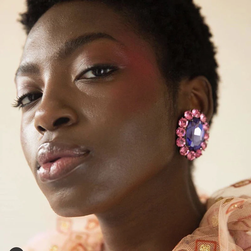 Pauli Manfi новые модные женские серьги гвоздики элегантные супер большого