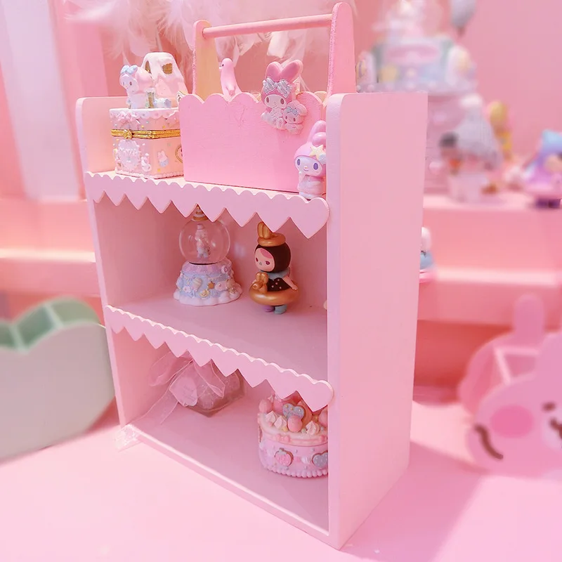 Деревянная стойка для украшений украшения дома трехуровневая полка женщин