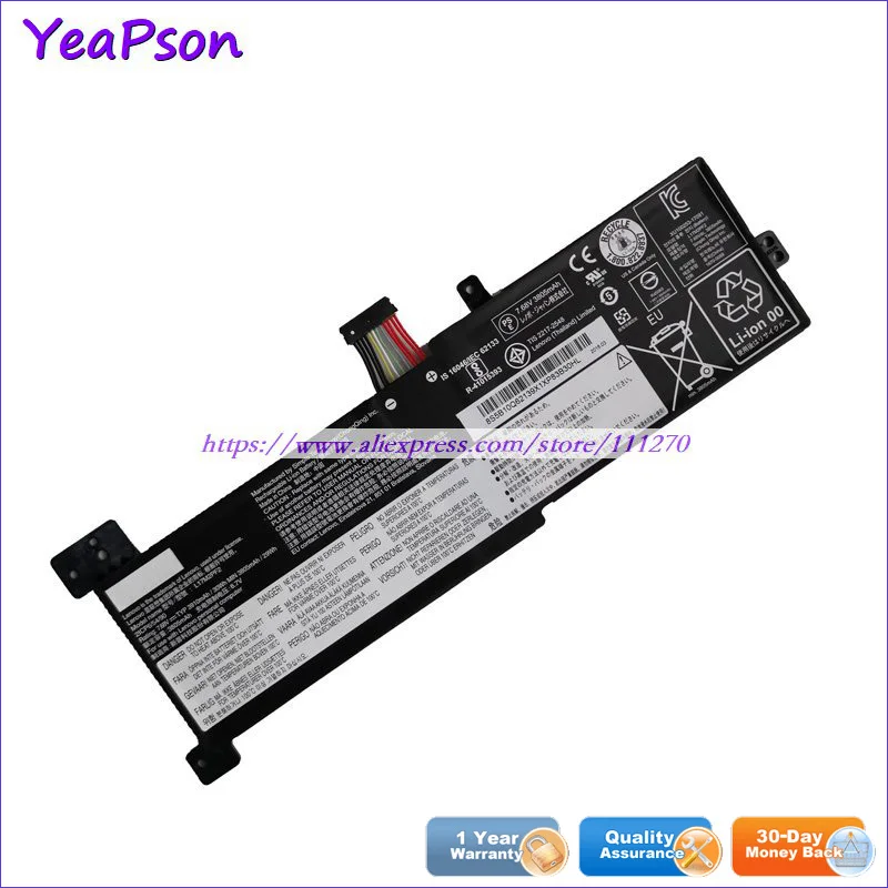 Аккумулятор Yeapson L17M2PF2 L17L2PF0 L17M2PF1 7 68 в 30 Вт · ч для ноутбука Lenovo IdeaPad 320-14ABR 320-15ABR 330-14IKB