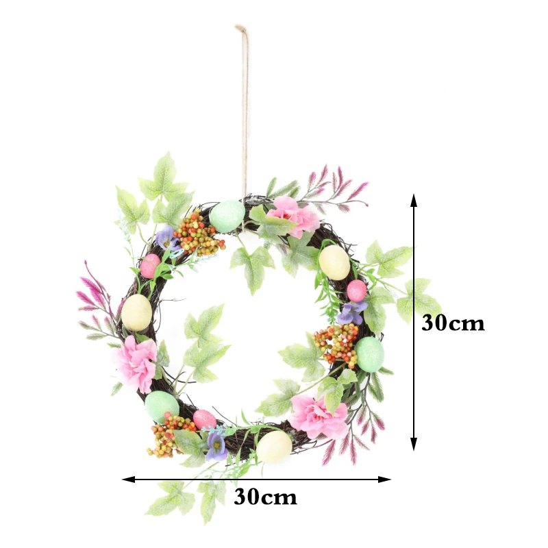 

30CM Home Decoration Wreath Natural Wreath Garland Rattan DIY Crafts Decor For Home Door Grand Tree Easter Gift Party Ornaments