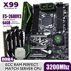 Материнская плата HUANANZHI X99 F8 с Intel XEON E5 2680 V3 с 4*16 ГБ = 64 Гб DDR4 3200 МГц PC4 REG ECC память комбинированный комплект NVME