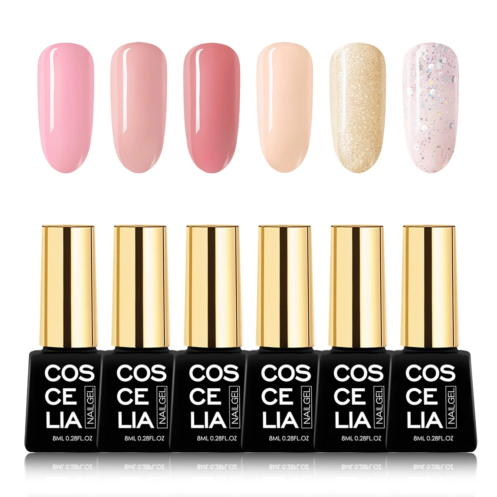 6 Pc Gel 05 Набор для ногтей, УФ светодиодный светильник с чистым гелем, лак для ногтей, Удлинительный УФ-гель, впитывающий гель, лак для ногтей, набор инструментов - Цвет: 6 Pc Gel 05