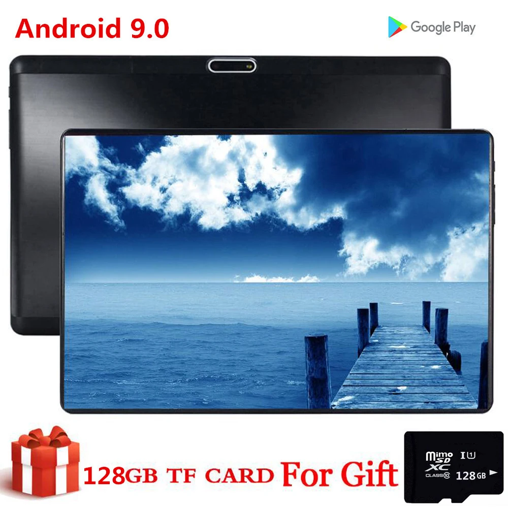 CARBAYTA 10.1 Inch 128GB TF Card Tablet  MID PC Global Bluetooth Wifi Phablet Android 9.0 2.5D Tablet CE Band 32GB Computer