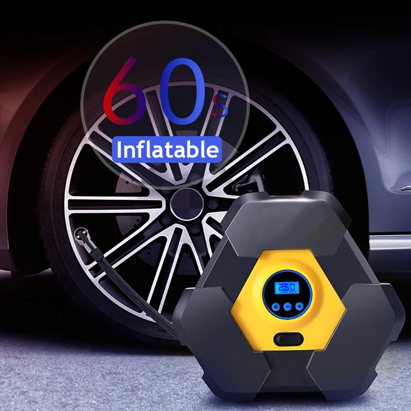 Умный автомобильный надувной насос EAFC воздушный компрессор для шин 12 В