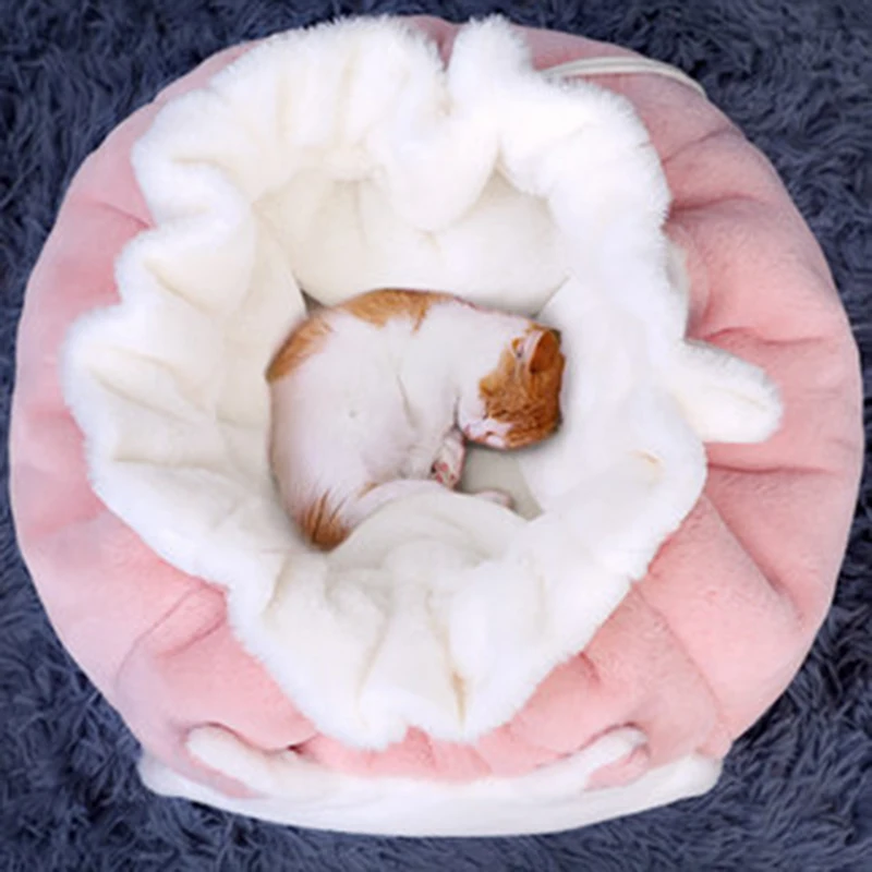 

Winter Pet Cat Kitten Bed Sleep Nest Dog Puppy Pet Cave Sleeping Nest Soft Winter Round Cute Warm Pet Kennel Dog House AA60MW