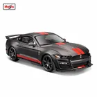 Модель спортивного автомобиля Maisto 1:18, черный 2020 Мустанг, Форд, Шелби GT500, из сплава, Коллекционная модель автомобиля, подарки, игрушки