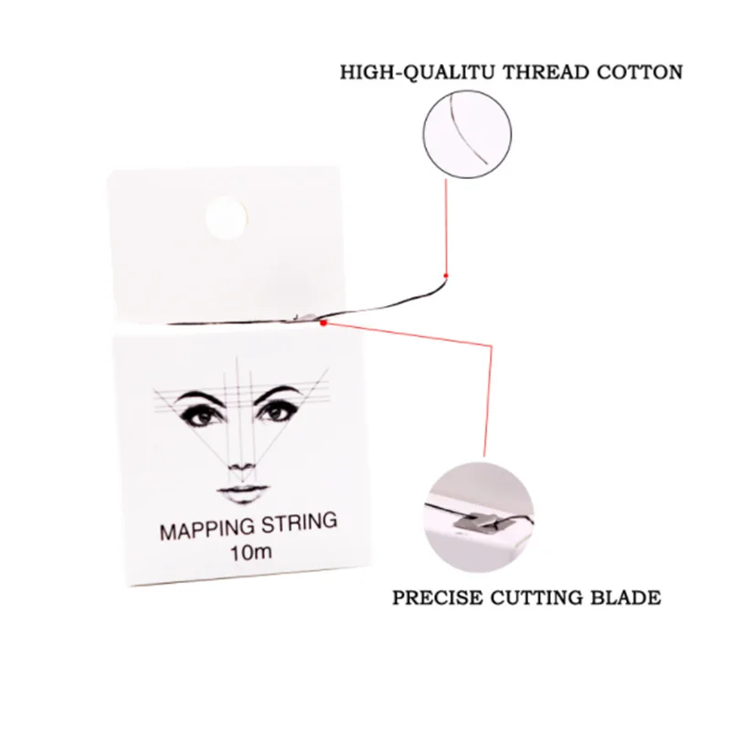 

Чернильная нить с предварительным нанесением чернил для микроблейдинга Eyebow, для макияжа, окрашивания, резьба, полупостоянное позиционирование, инструмент для измерения бровей