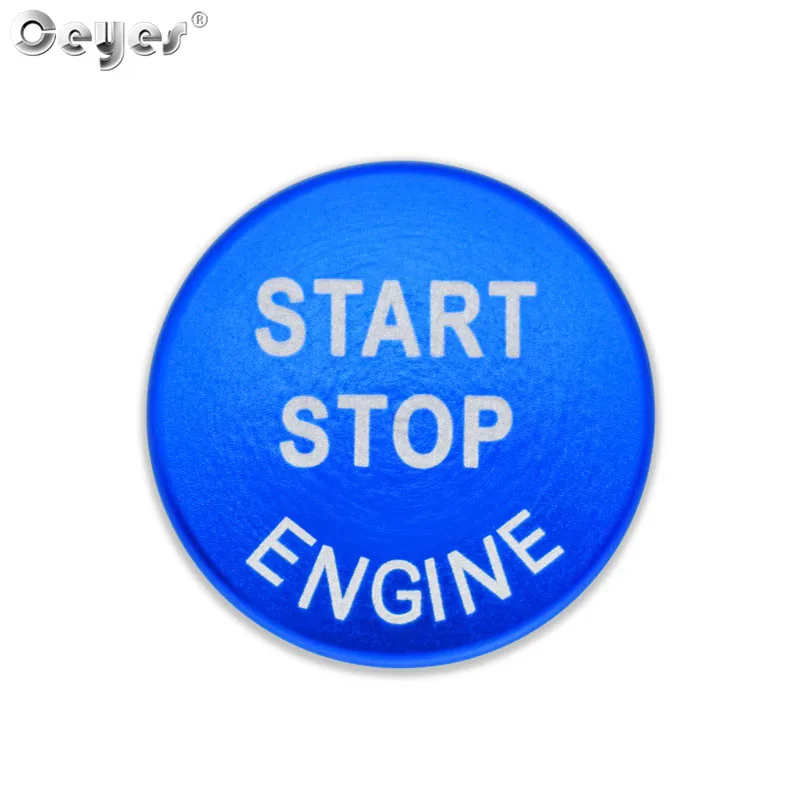 Blue Button Cover Ceyes автомобильный Стайлинг наклейка для Nissan Qashqai J11 Note автомобильный двигатель старт стоп переключатель кнопка кольцо зажигания Чехлы бездымный чехол - Название цвета: Blue Button Cover