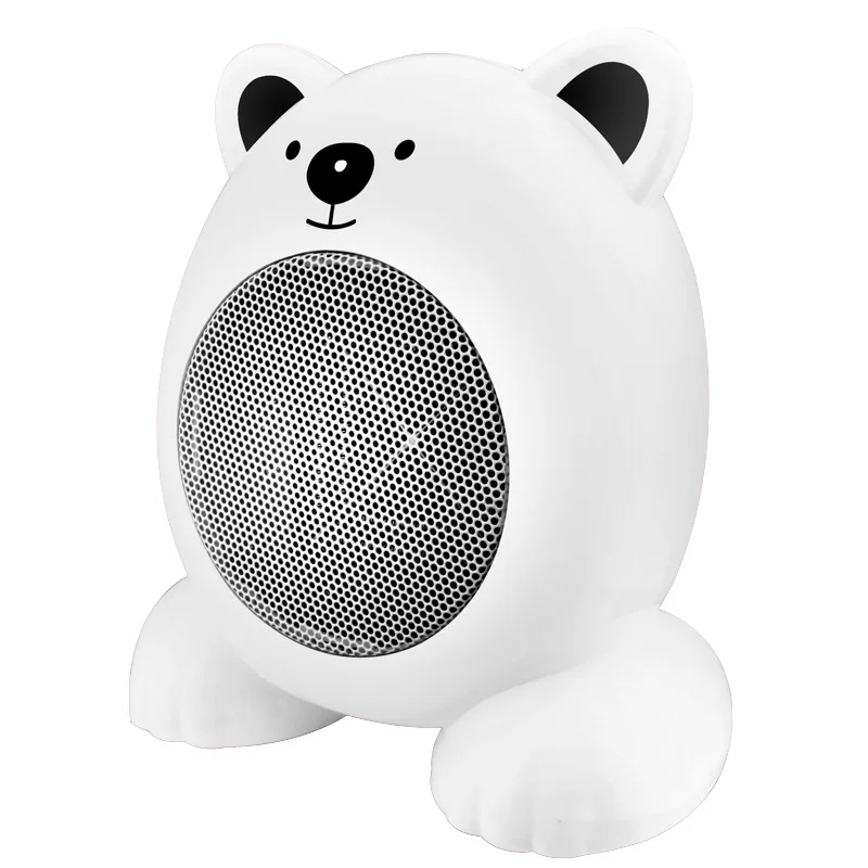 

Мультяшный мини-вентилятор с медведем, 110 В/220 В, обогреватель для офиса, дома, рабочего стола, многофункциональный вентилятор, милый маленький обогреватель