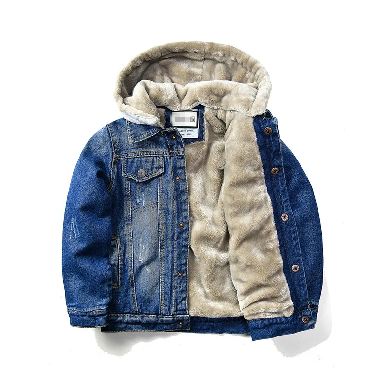 Boy's denim jacket with velvet 1