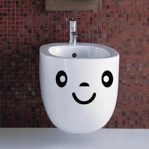 Happy Funny Face Toilet Stickers Bedroom Living Room Restaurant Decoration Waterproof Mural Art Wall Decals | Дом и сад