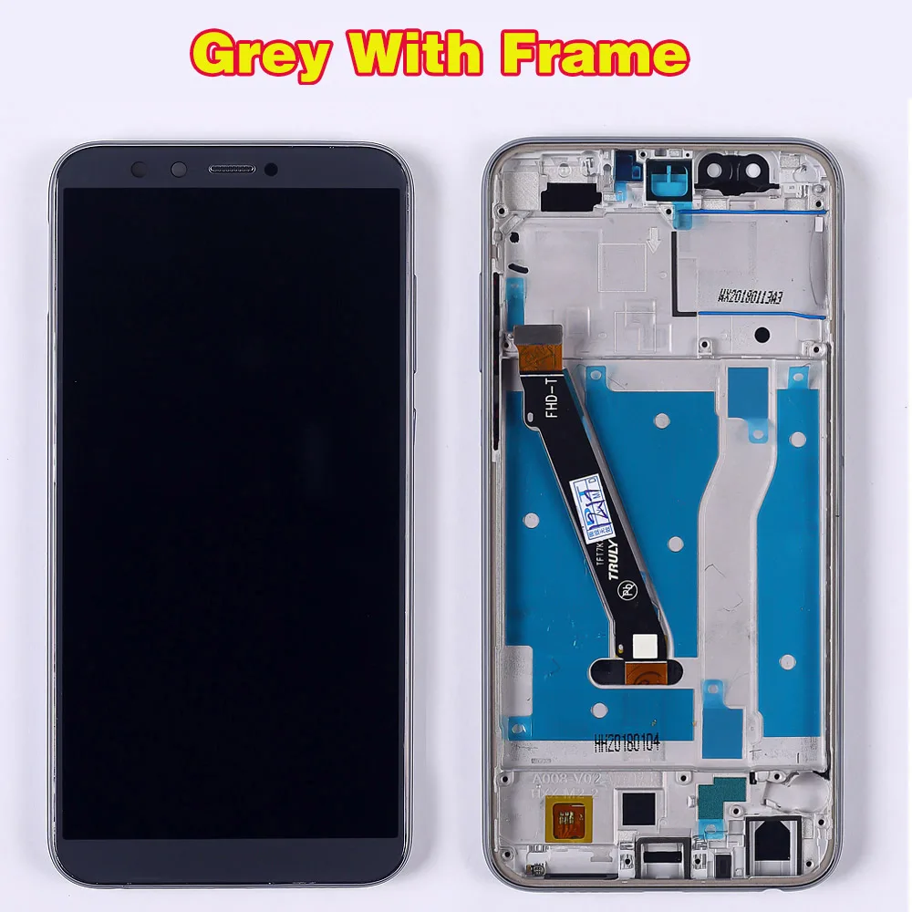 Grey with Frame Vancca 5,65 дюймовый ЖК-дисплей для huawei Honor 9 lite 2160*1080 кодирующий преобразователь сенсорного экрана в сборе рамка с бесплатным закаленным стеклом - Цвет: Grey with Frame