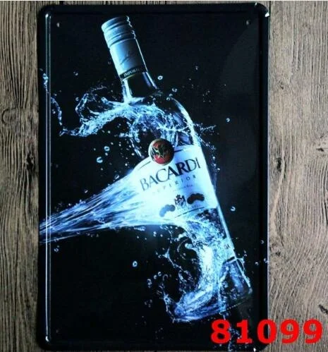 

Bacardi Beer Vintage Home Decor Tin Sign For Beer Bar Pub Wall Decor Metal Sign Vintage Art Poster Retro Plaque\Plate