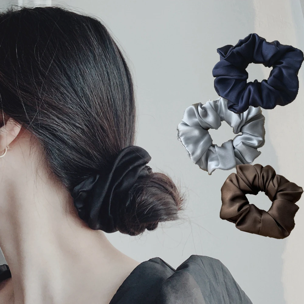 Модная женская бархатная резинка для волос прекрасные атласные резинки яркие