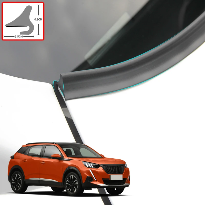

For Peugeot 2008 e-2008 2019-2021 Car Seal Strip Windshied Spoiler Filler Protect Edge Weatherstrip Strip Sticker Accessories