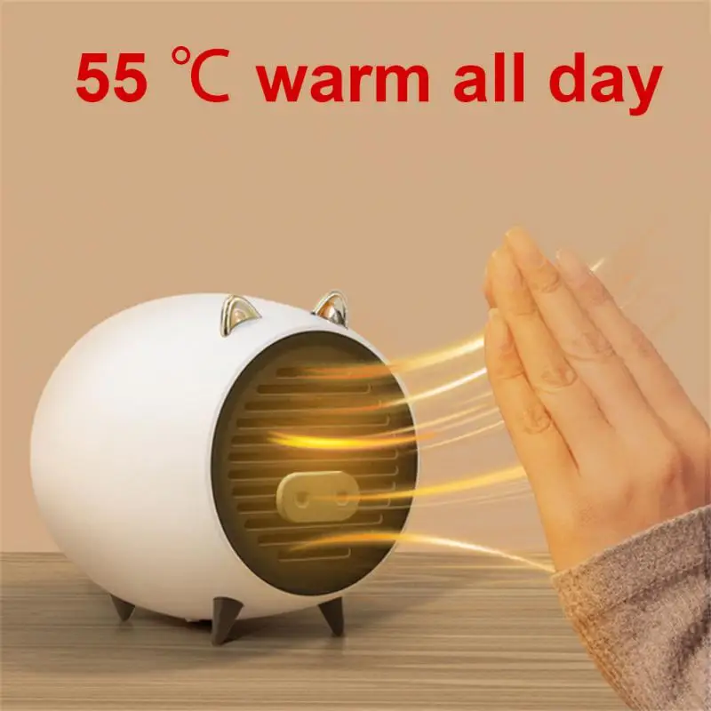

500W Mini Portable 2s Fast Electric Heater Touch Control Hot Fan Cute Pig Shape Winter Warmer Overheat Protection Air Heater220V