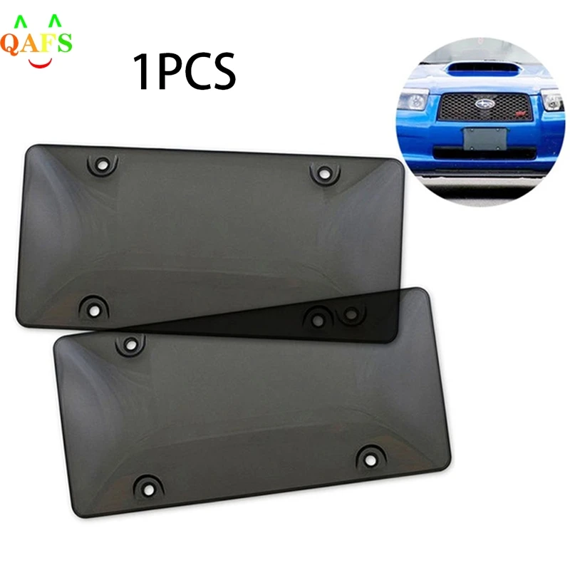 Копченый Прозрачный чехол для номерного знака защитная рамка затемненная пузырьковая плоская автомобильная 1 шт. (без винтов)