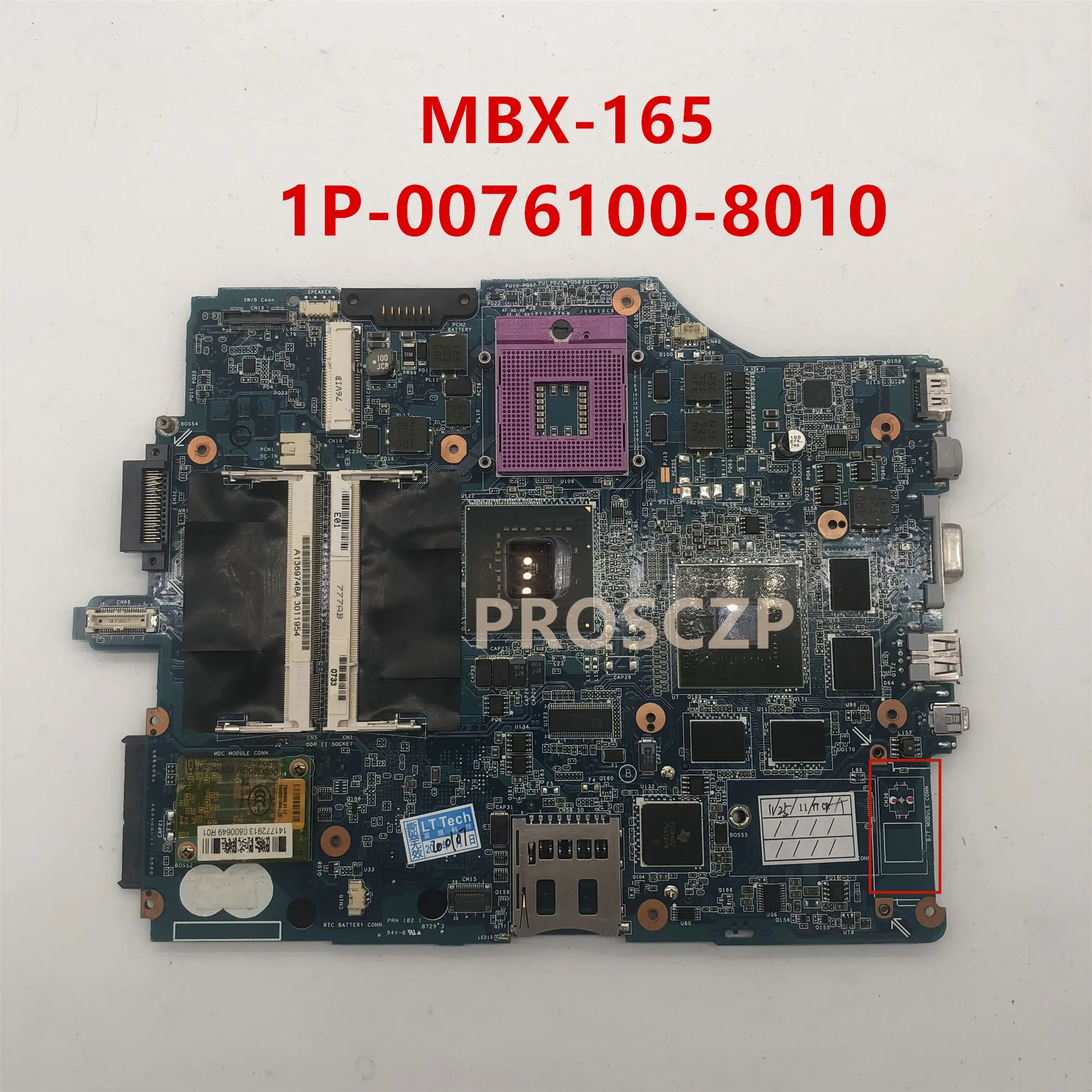 Для почтового ящика 165 MBX-165 MS90 MS91 MS92 Материнская плата ноутбука 1P-007B100-8011 G86-751-A2 Полный Тесты