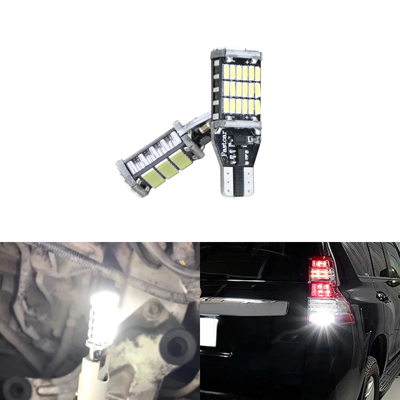 Для Toyota Land Cruiser Prado 150 2014 2015 2016 2017 2x CANbus T15 W16W 4014 SMD светодиодная резервная лампа
