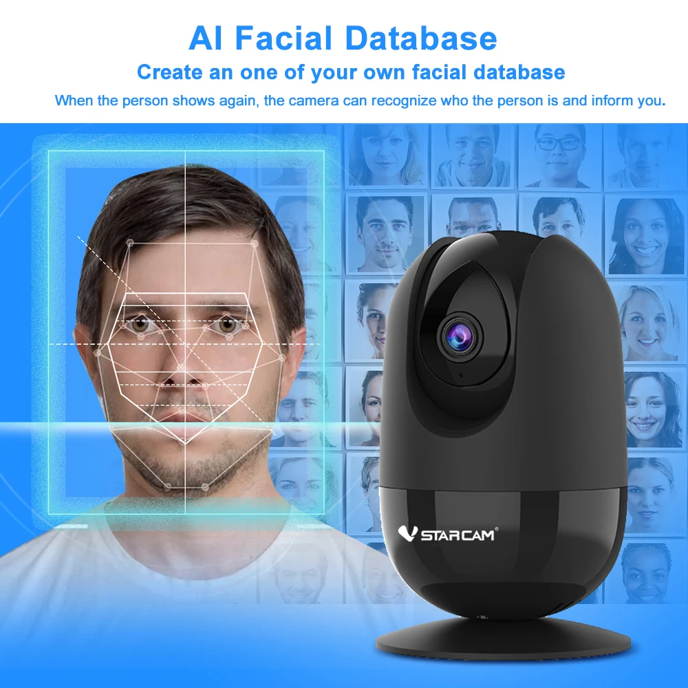 IP камера Vstarcam 2 Мп 1080P с функцией распознавания лица|Камеры видеонаблюдения| |