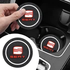 2 шт., автомобильные подставки под стаканы, нескользящий Силиконовый эпоксидный коврик, интерьерный автомобильный Стайлинг для Seat Leon 5f Ibiza 6l 6j Leon, подушка Altea