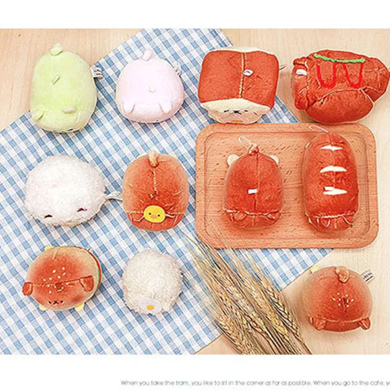 Японская плюшевая кукла Шиба ину для моделирования тостов хлеба креативная