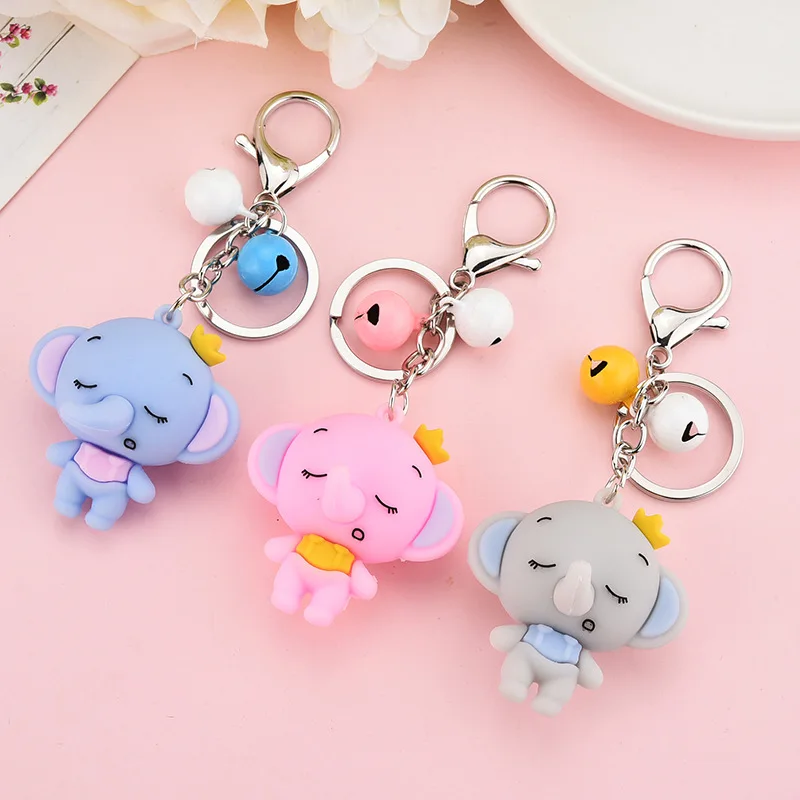 ПВХ мягкий резиновый брелок для ключей со слоном автомобиля новая пара