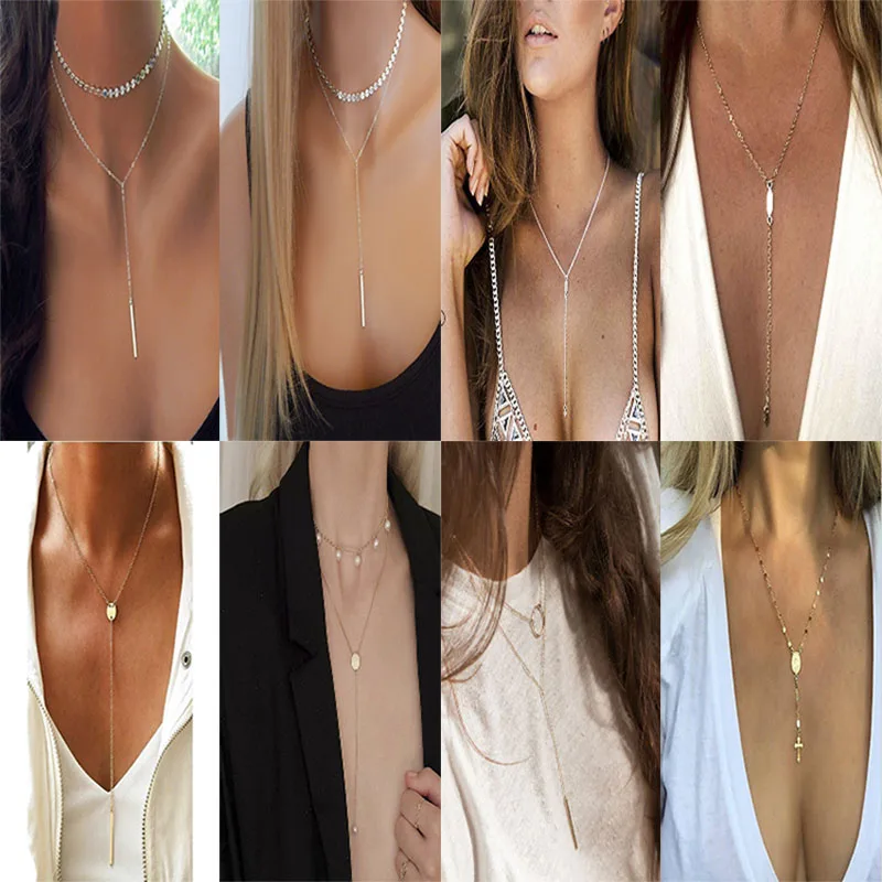 LIDUO Модные многослойные монетные ожерелья Bohemia с круглыми пайетками и монетками, шокеры для женщин с подвесками на цепочке на шее, ювелирные изделия.