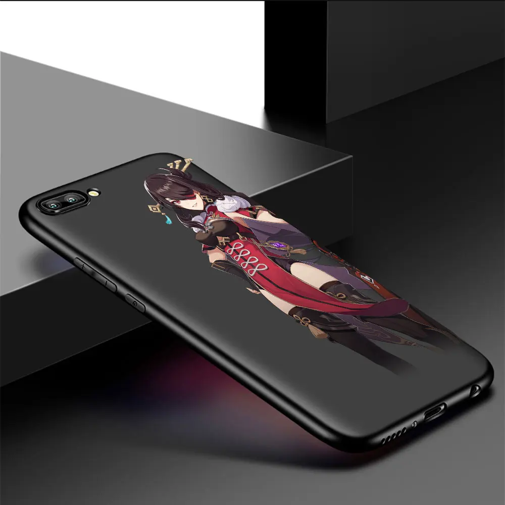 

Anime Genshin Impact Black Case for Honor 8X 10i 9X 10 9S 9C 9A 20 Lite 30i 20S 8A 2020 Prime Play Phone Soft Coque Capa