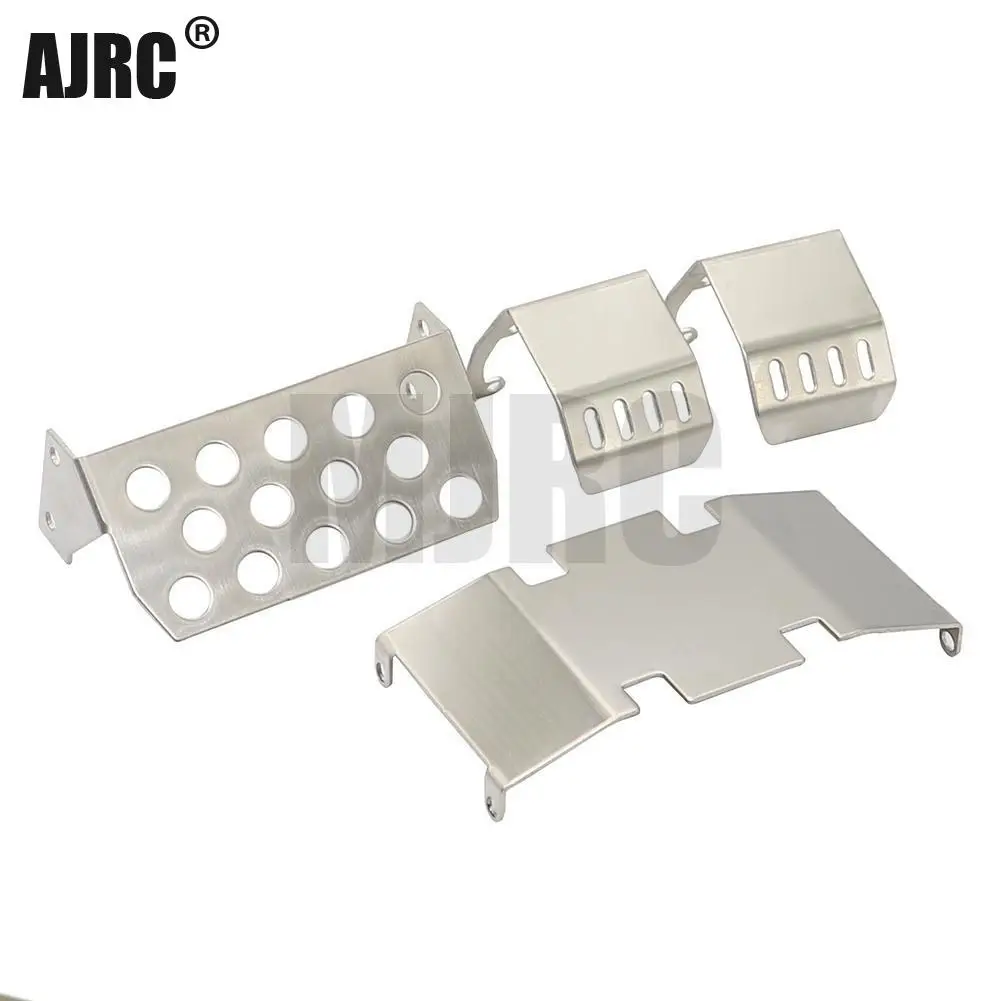 MJRC Stainless Steel Chassis Armor Axle Protector Plate for 1/10 RC Crawler Axial SCX10 II 90046 90047 90059 90060
