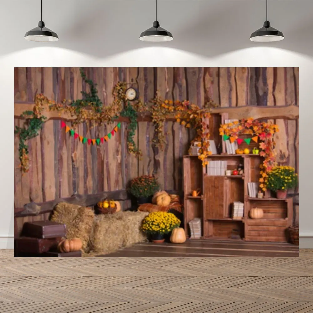 

Фон Seekpro для студийной фотосъемки с изображением сада урожая тыквы на День Благодарения деревянная стена декор для детской фотосъемки