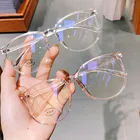 Прозрачная оправа для компьютерных очков для мужчин и женщин, круглые антибликовые очки с защитой от синего света, оптические аксессуары для зрения
