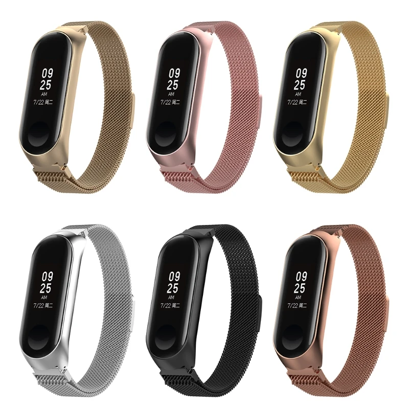 Ремешок для часов mi Band 3, металлический ремешок из нержавеющей стали для Xiao mi 3, ремешок для браслета mi band 3, браслеты Pulseira