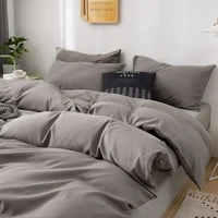 luxury solid color duvet cover bedding set single girl kids bed double twin queen king size quilt cover bed sheet home textile