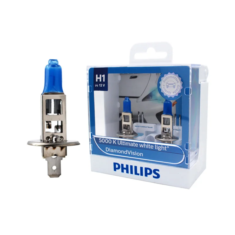 Philips Diamond Vision H1 H4 H7 H8 H11 HB3 HB4 9003 9005 9006 12V 5000K автомобильные галогенные светильник ры