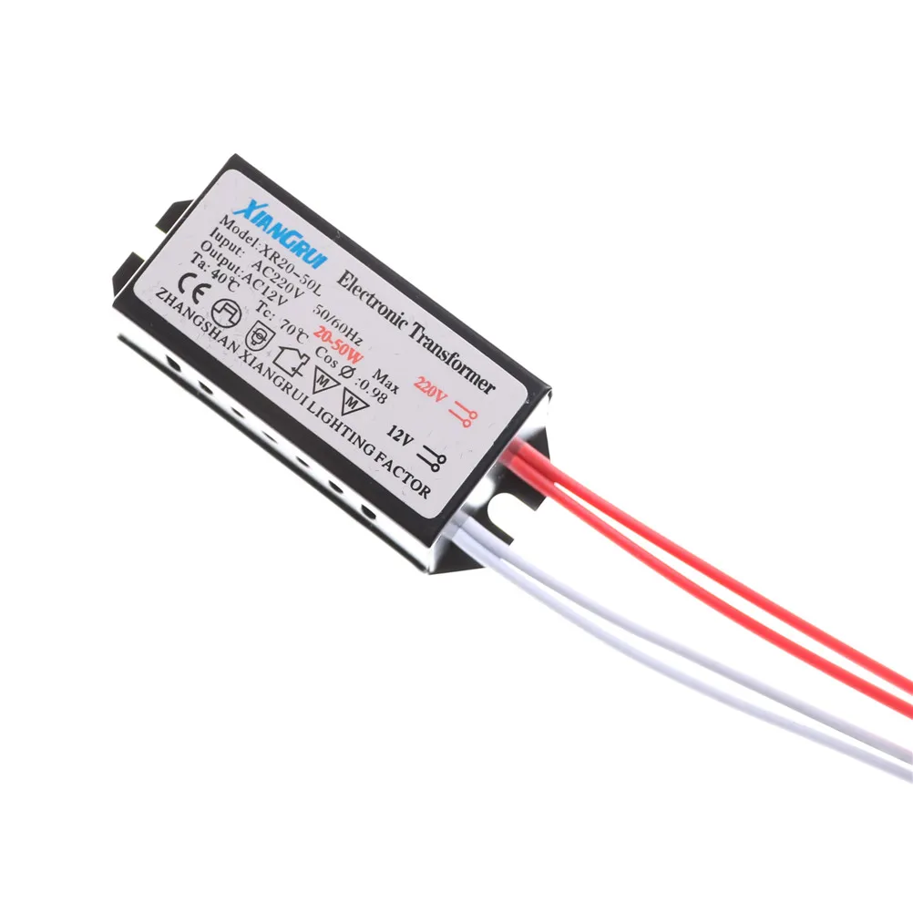 

LED Lighting Transformator Halogen Lamp Electronic Transformer LED Driver Power Supply AC 220V To 12V 20-50W