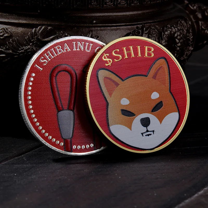 Иллюстратор Dogecoin монета Шиба-ину (шиб) криптовалютический металлический