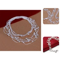 useful wrist bracelet eye catching lightweight anti allergy five line necklace five line chain necklace bracelet set