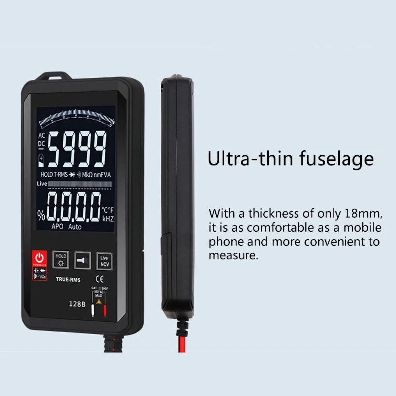 

Digital Multimeter Smart Touch Screen DC Analog Bar True RMS NCV Testers Meter